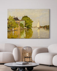 After Hover: Claude Monet - Häuser am Ufer der Zahn (1871)
