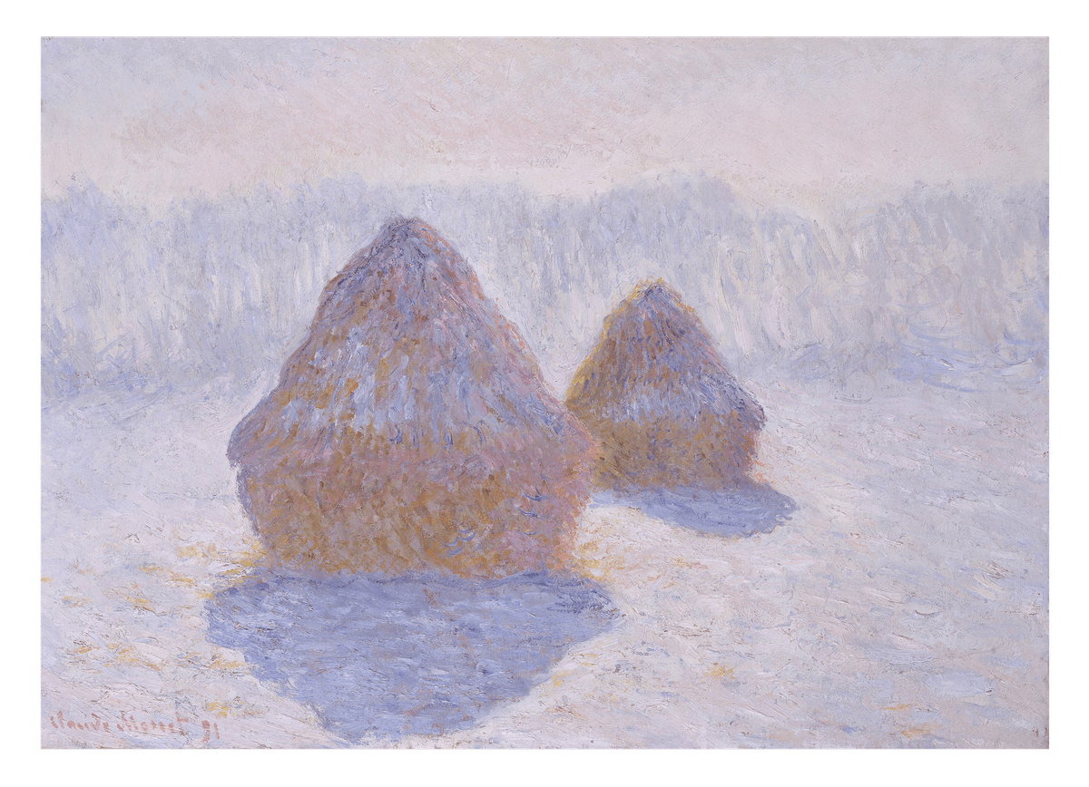 Claude Monet - Heuhaufen (Effekt von Schnee und Sonne) (1891)