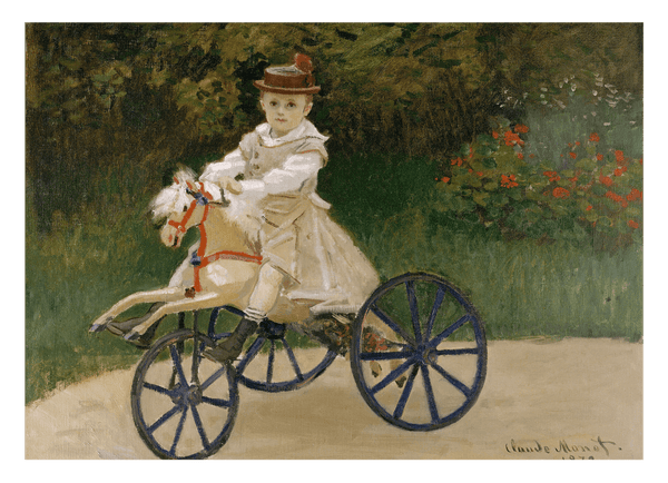 Claude Monet - Jean Monet auf seinem Pferderad (1872)