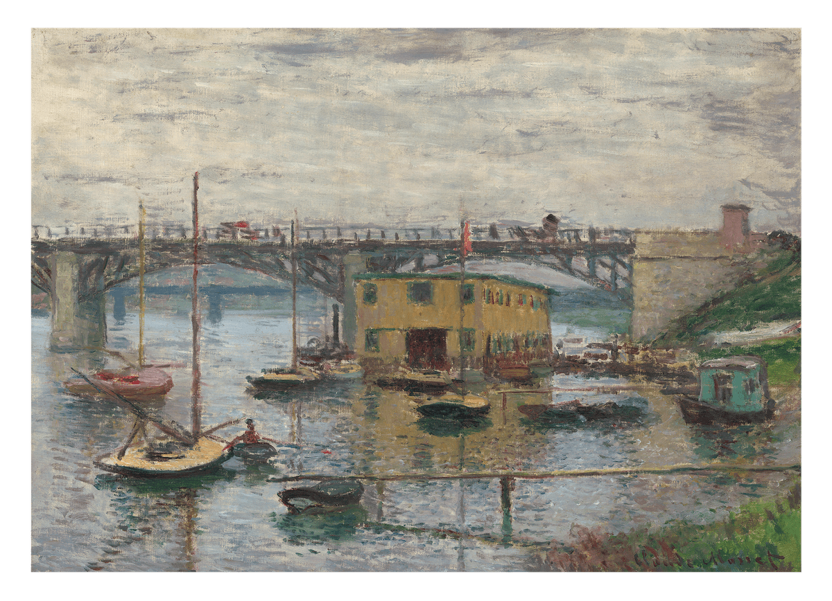 Claude Monet - Brücke bei Argenteuil an einem grauen Tag (1876)