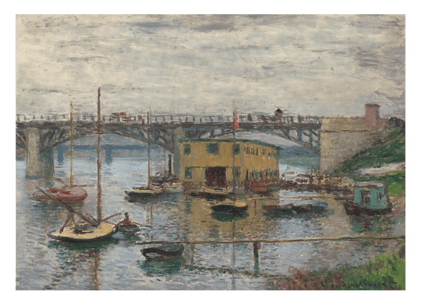 Claude Monet - Brücke bei Argenteuil an einem grauen Tag (1876)