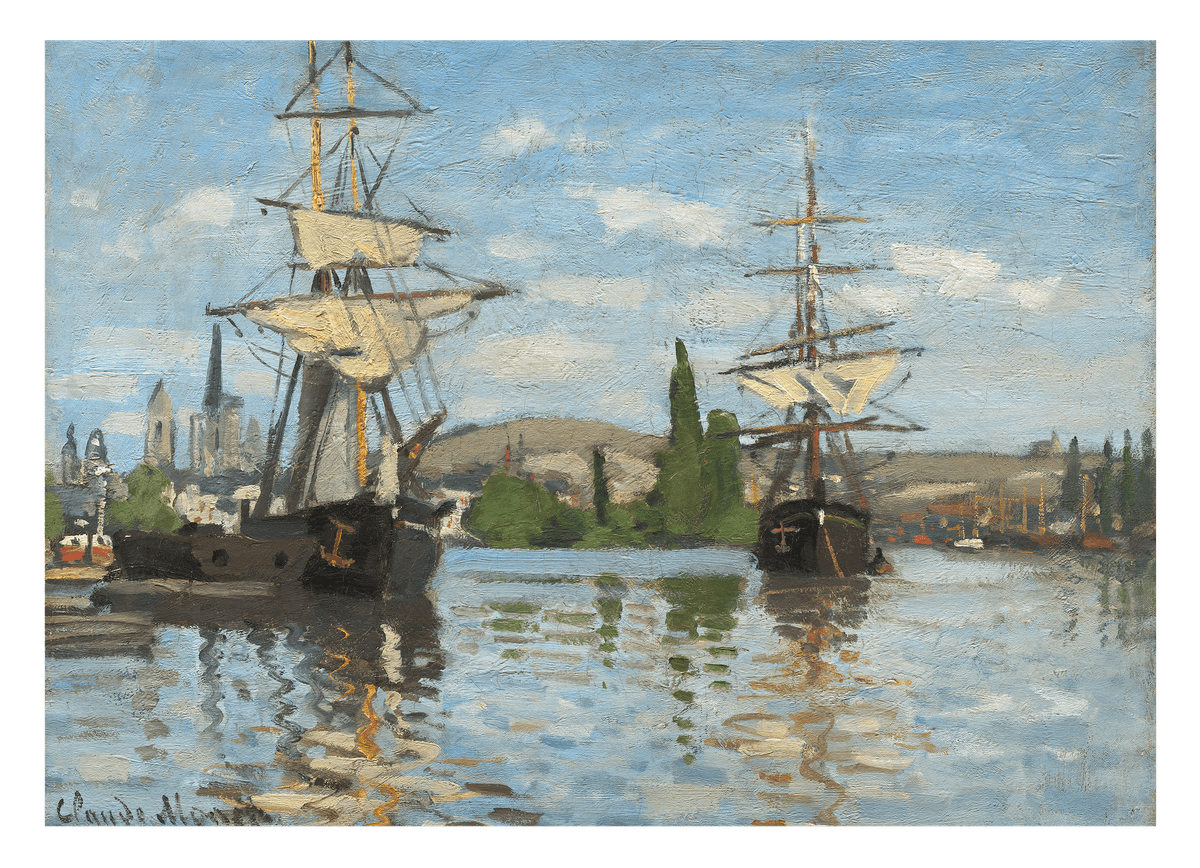 Claude Monet - Schiffe auf der Seine bei Rouen (1872/1873)