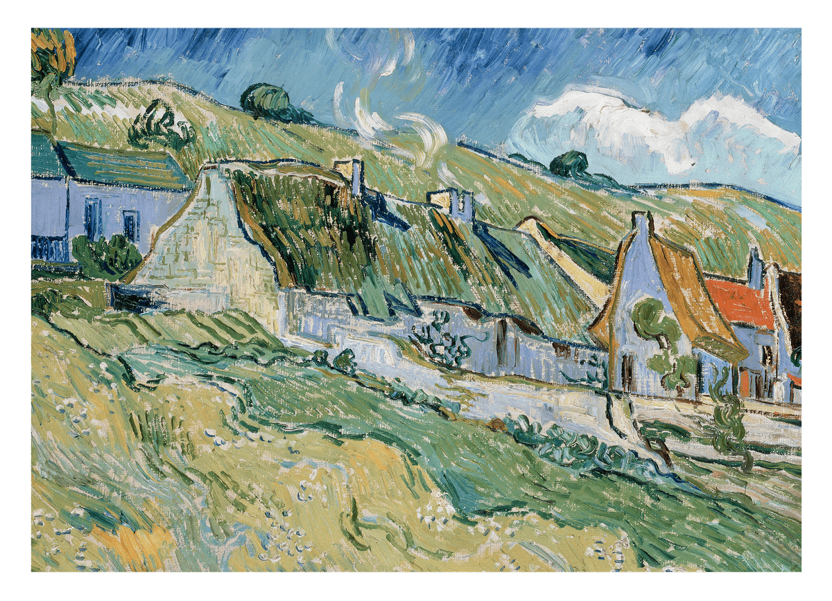 Vincent van Gogh - Strohgedeckte Landhäuser (1890)