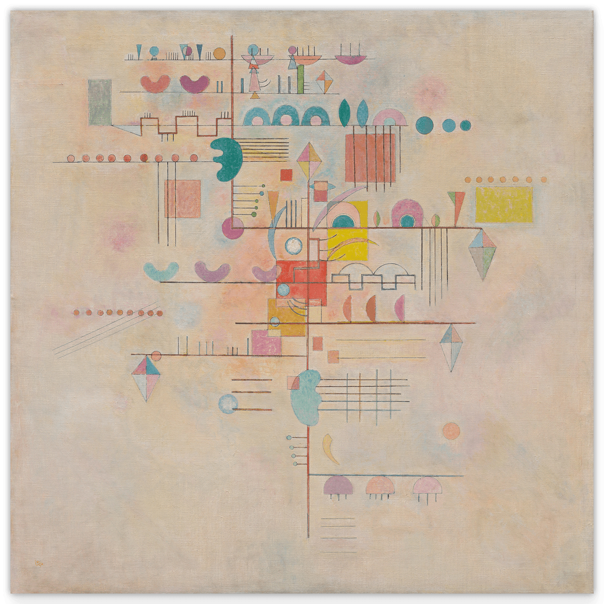 Wassily Kandinsky - Anmutiger Aufstieg (1934)