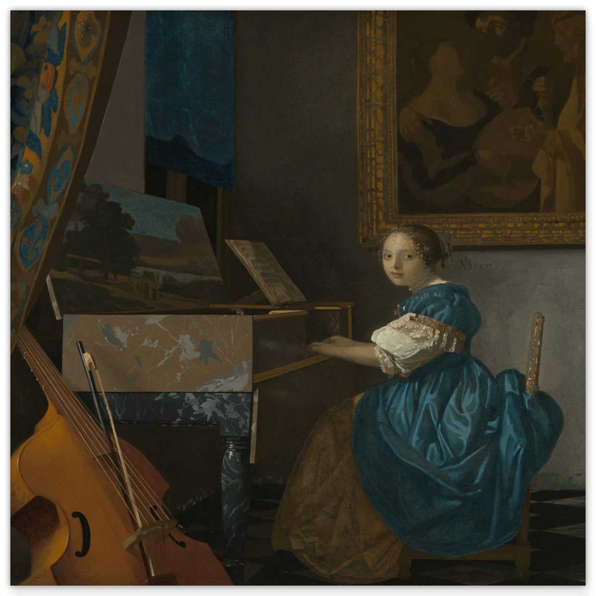 Jan Vermeer - Sitzende Virginalspielerin (1672)