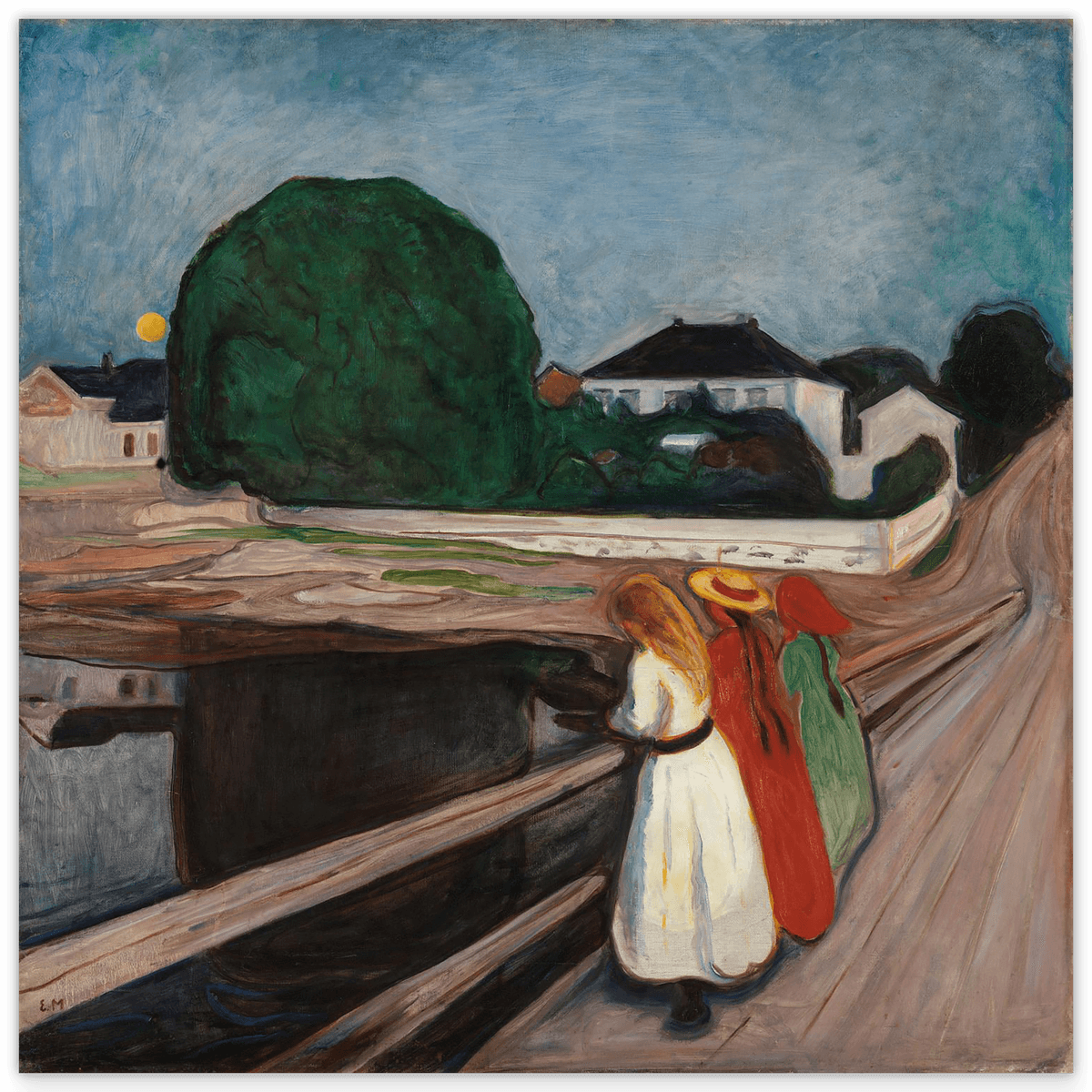 Edward Munch - Mädchen auf der Brücke (1901)