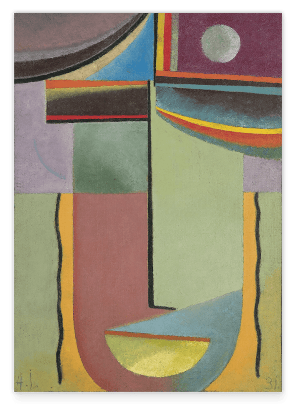 Alexej von Jawlensky - Abstrakter Kopf in Grüntönen