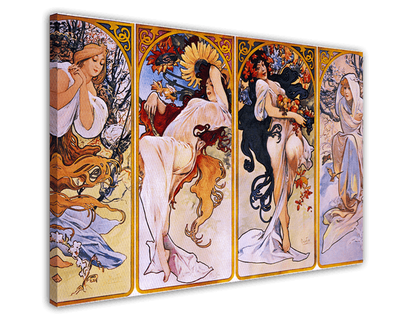 Alfons Mucha - Vier Jahreszeiten