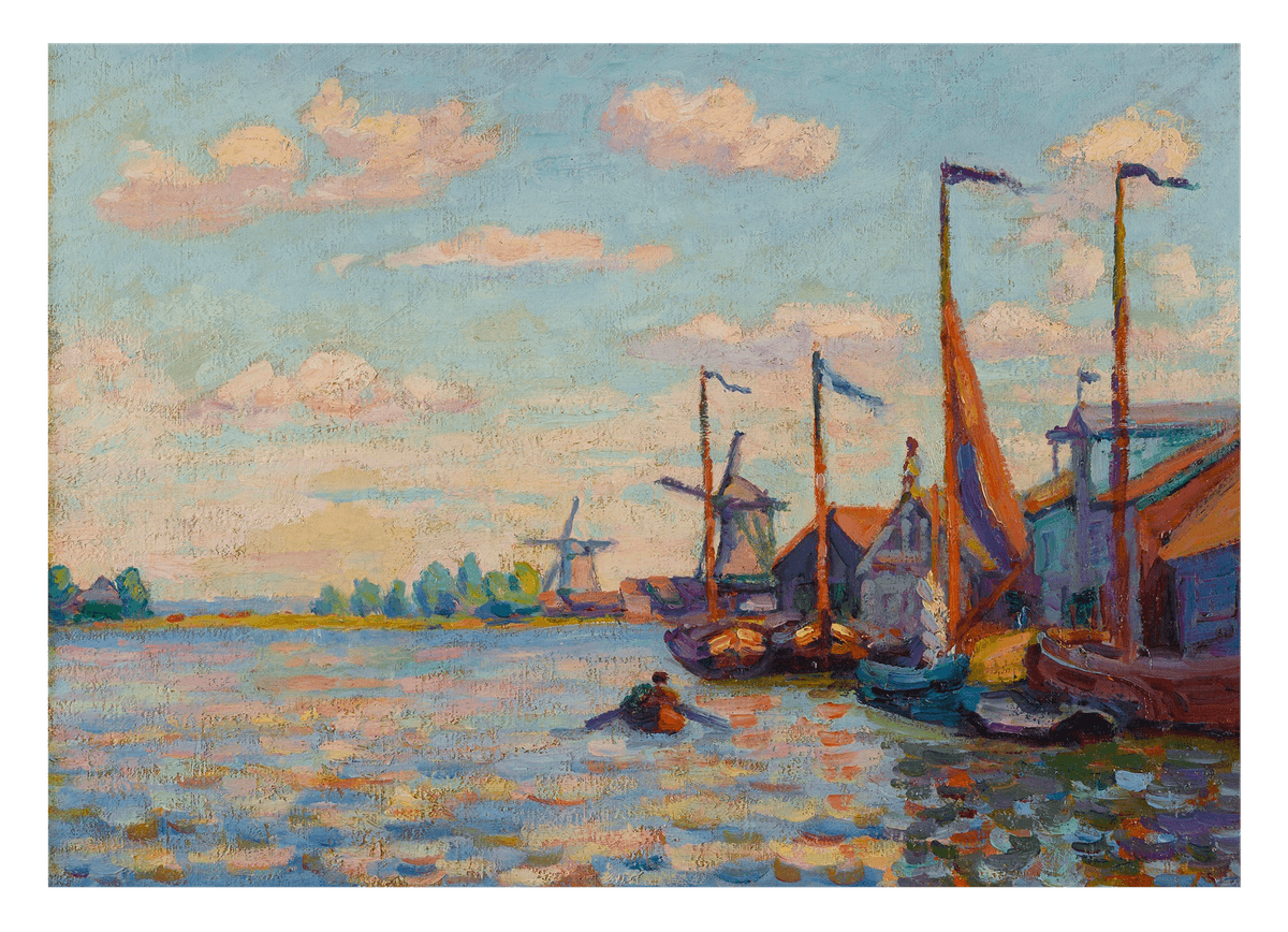 Amedeo Modigliani - Windmills on a Canal in Holland