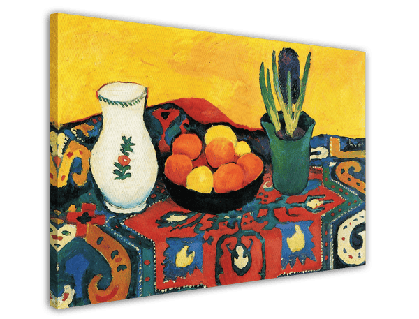 August Macke - Stillleben Still Life Hyacinths Carpet
