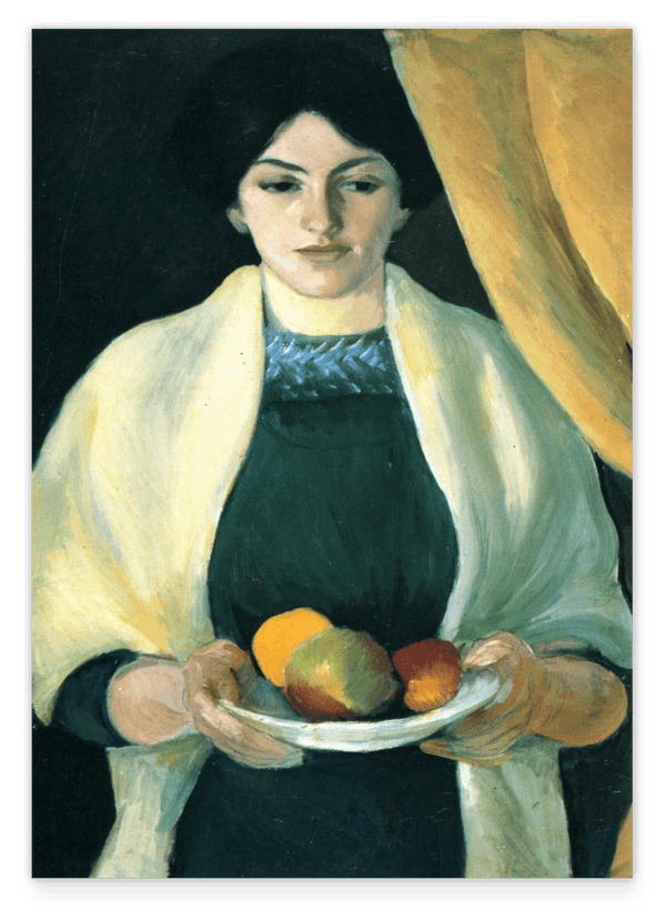 August Macke - Frau des Künstlers mit Äpfeln