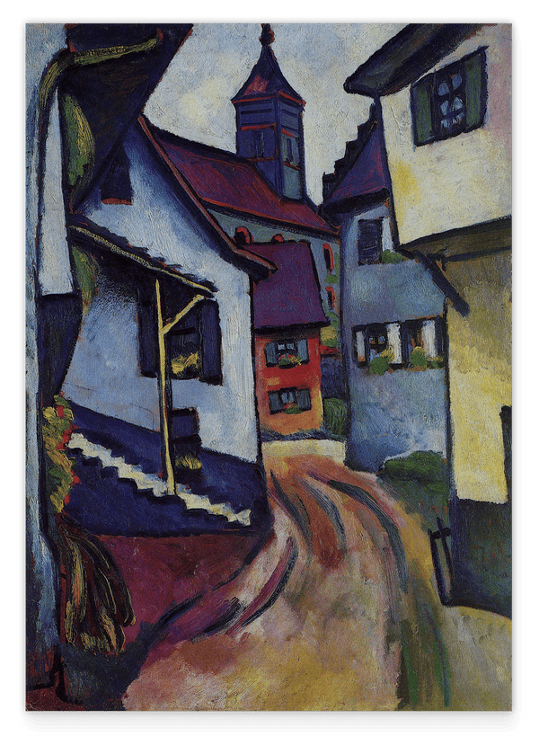 August Macke - Straße mit Kirche in Kandern