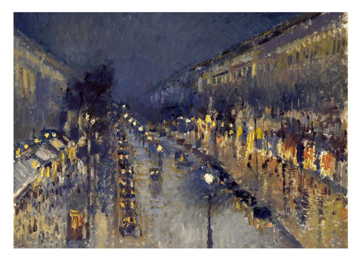 Camille Pissarro - The Boulevard Montmartre at Night