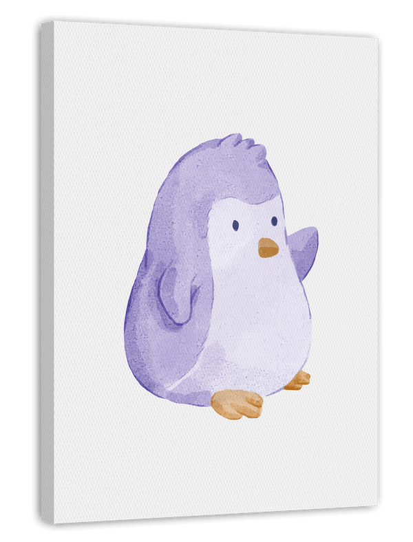 Winkender Pinguin, Wasserfarben-Zeichnung, Süße Dekoration, Illustration für Zuhause