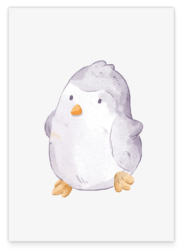 Tanzender Pinguin, Wasserfarben-Kunst, Süße Illustration, Kinder und Baby Dekoration