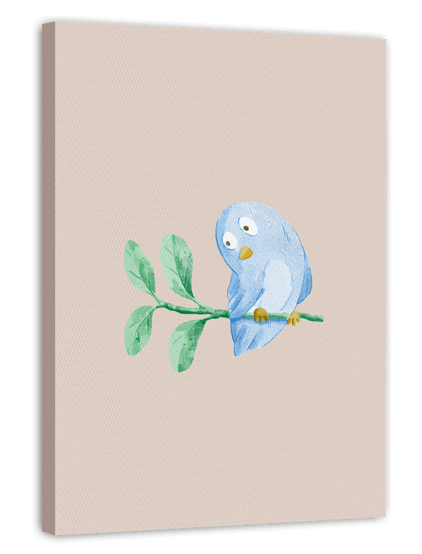 Kleiner Vogel, Süße Illustration, Wasserfarben-Zeichnung, Dekoration für Babies und Kinder