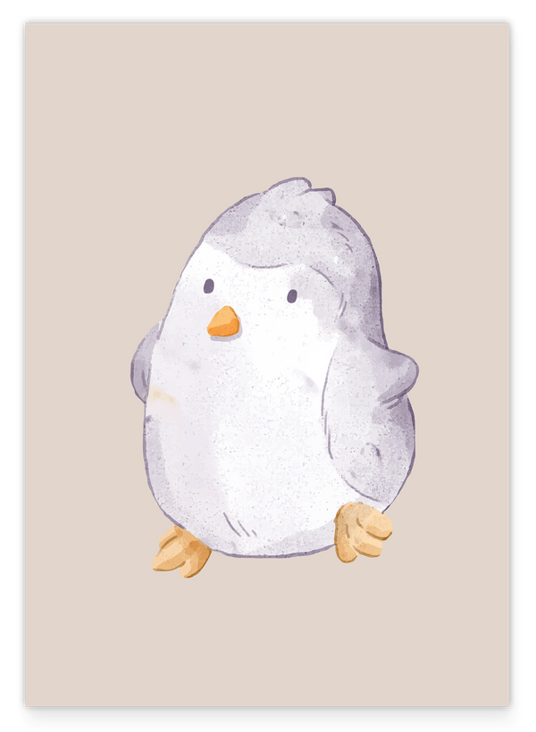 Tanzender Pinguin, Wasserfarben-Kunst, Süße Illustration, Kinder und Baby Dekoration