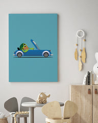 After Hover: Simone Schildkröte, Lustige Illustration, Auto-Zeichnung, Süße Dekoration für Zuhause