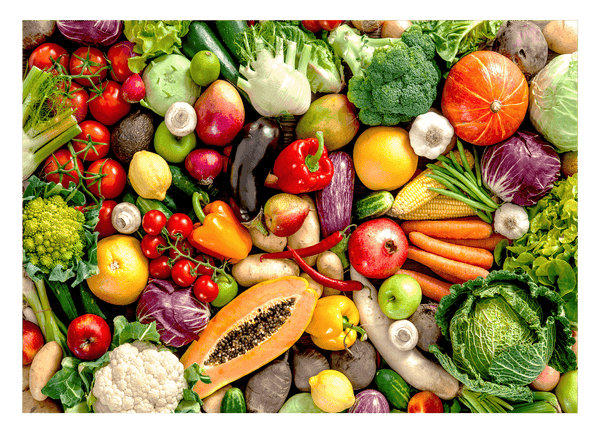 Buntes Obst und Gemüse - Frische Lebensmittel