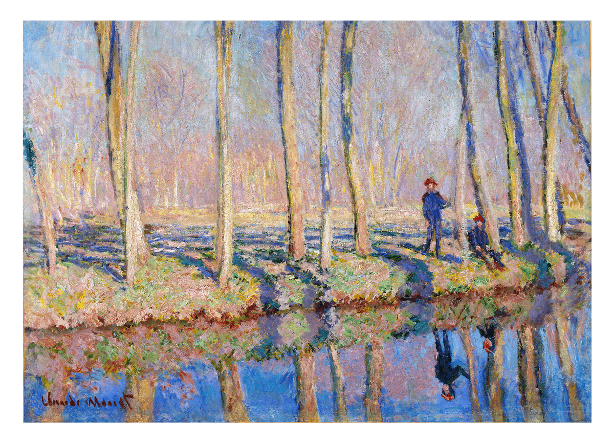 Claude Monet - Pierre Hoschede und Michel Monet am Ufer der Epte
