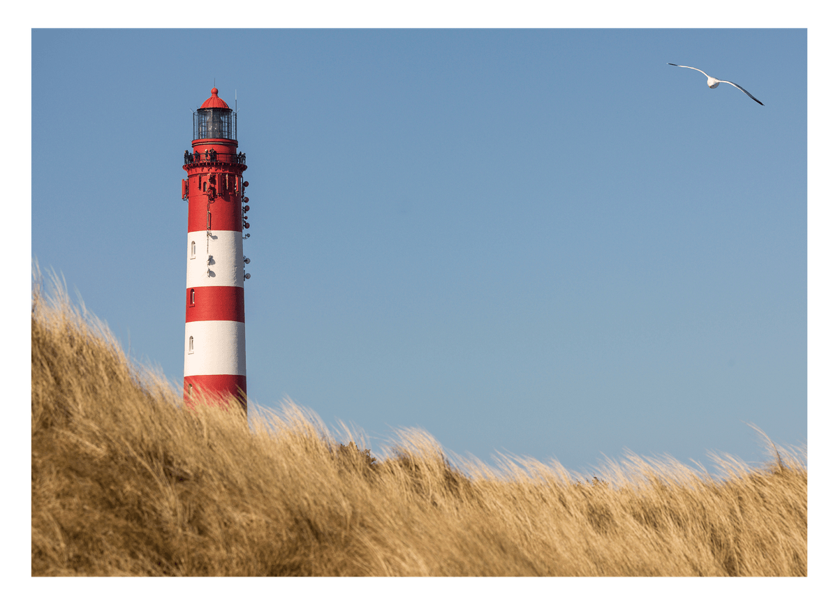 Leuchtturm an Dünen
