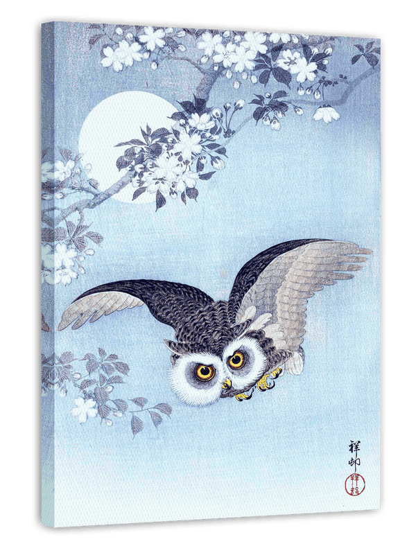 Ohara Koson - Eule bei Nacht