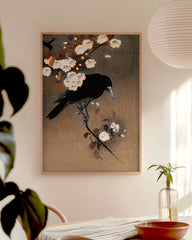 After Hover: Ohara Koson - Krähe hinter Blüten