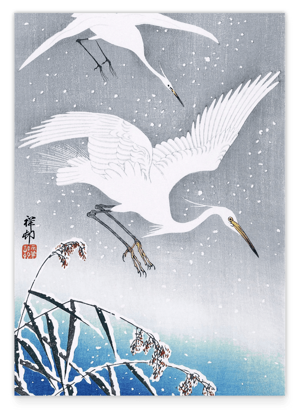 Ohara Koson - Fliegende Kraniche