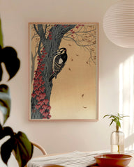 After Hover: Ohara Koson - Specht am Baum