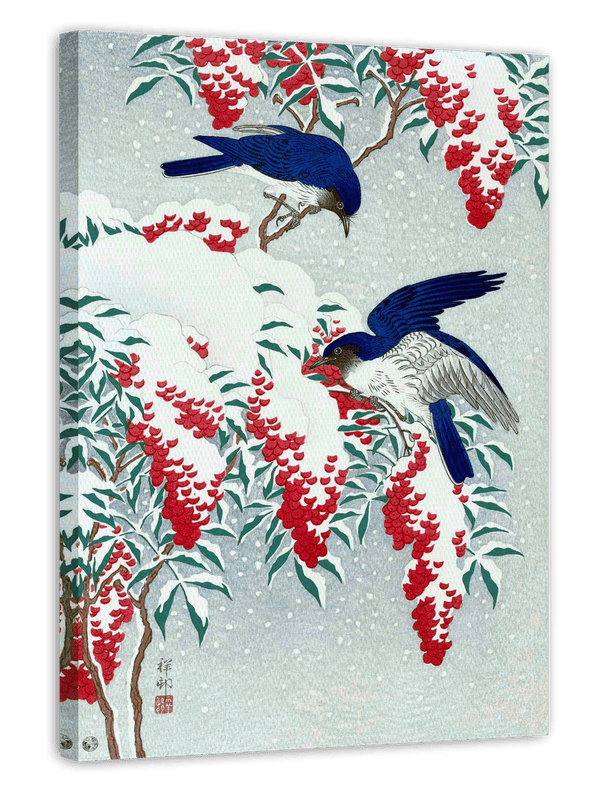 Ohara Koson - Vögel an Beeren im Winter