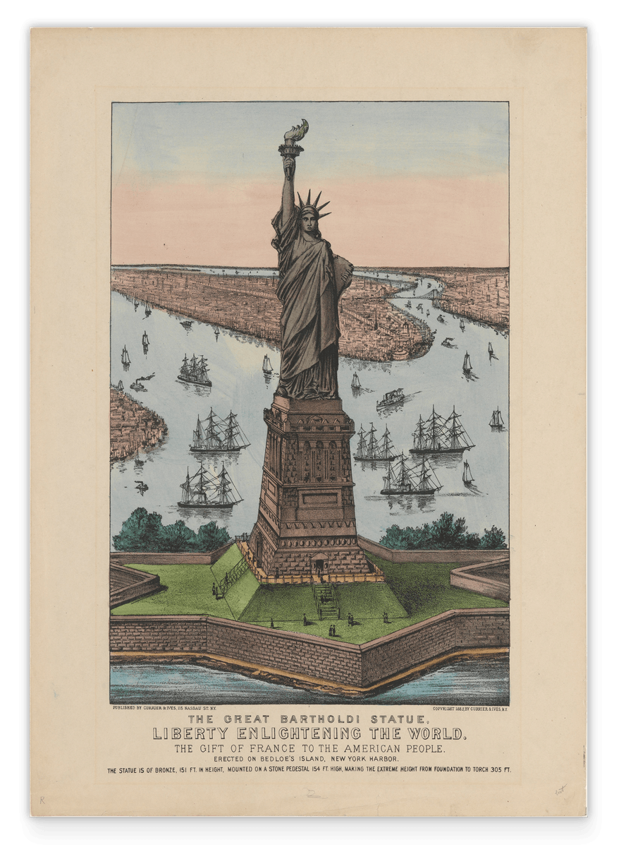 Currier and Ives - The Great Bartholdi Statue
