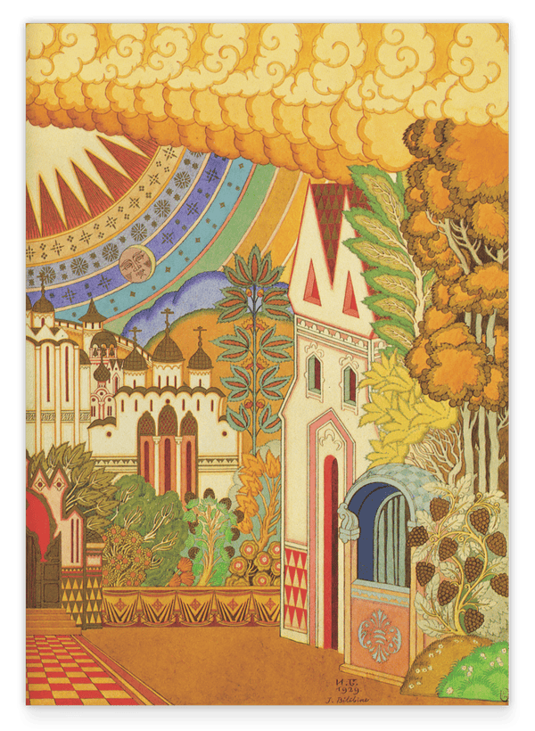 Ivan Bilibin - Sonnenschein über Stadt I