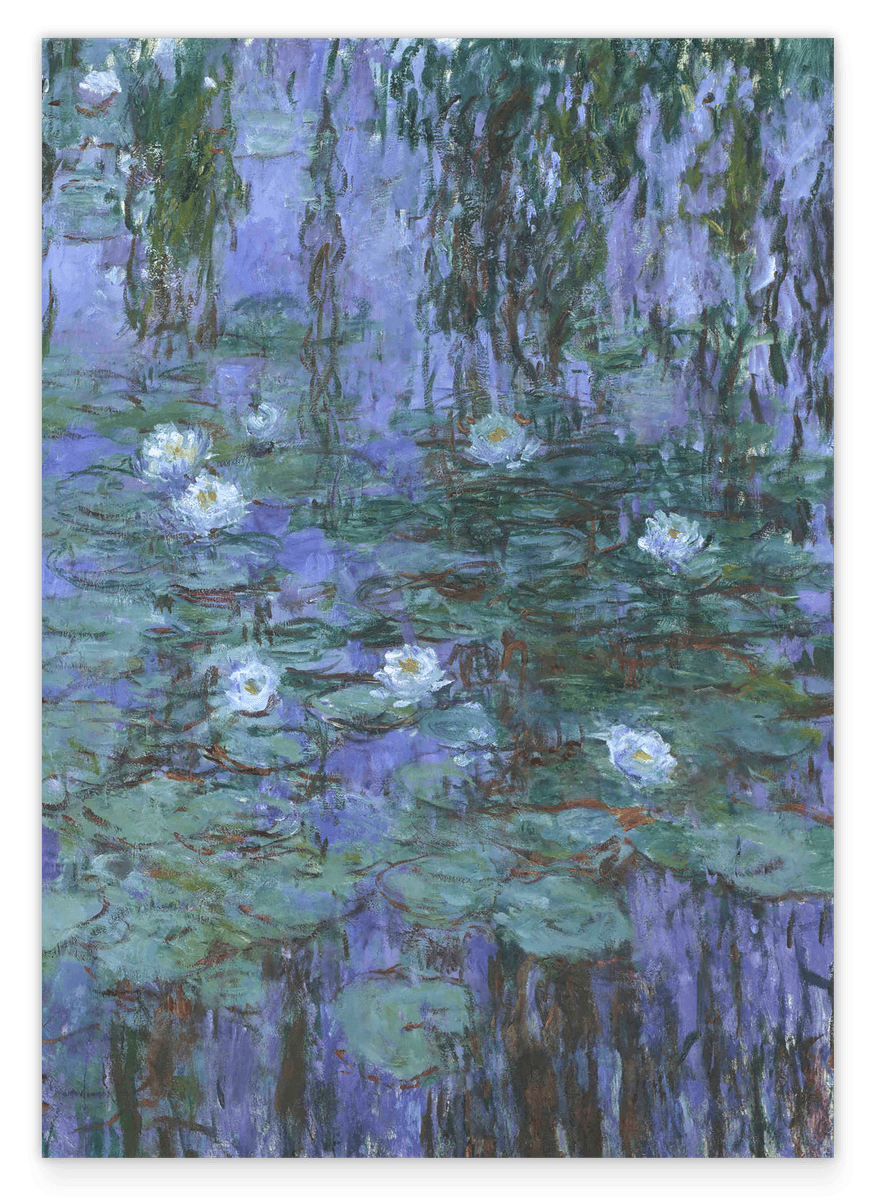 Claude Monet - Seerosen auf blauem Wasser