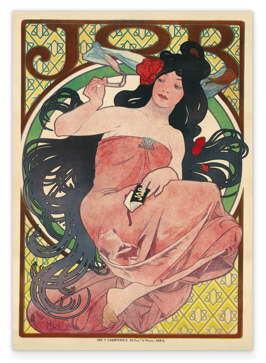 Alfons Mucha - Bohemian woman with black hair