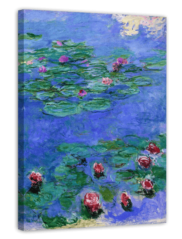 Claude Monet - Rote Seerosen auf blauem Teich