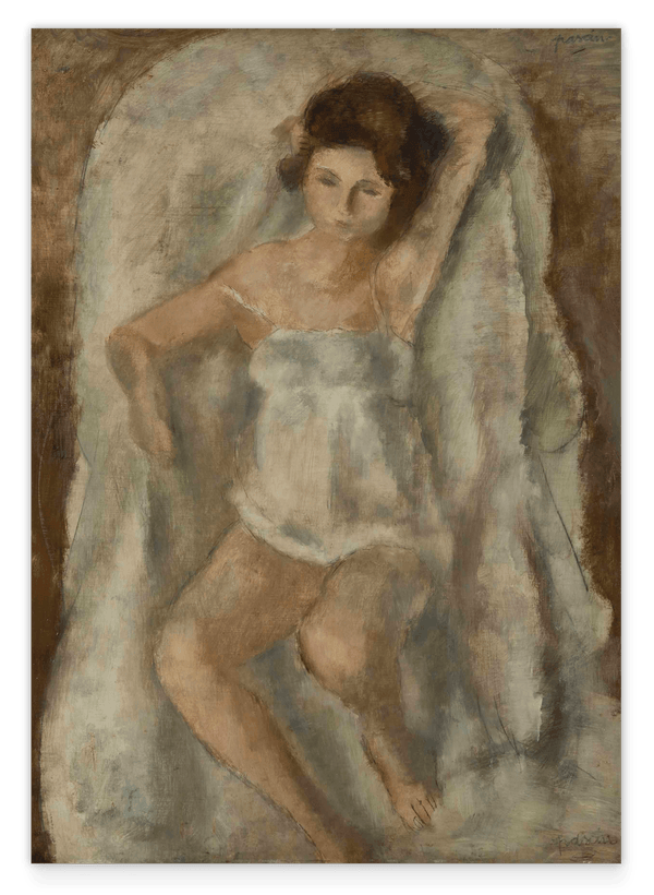 Jules Pascin - Liegende Frau im Nachhemd