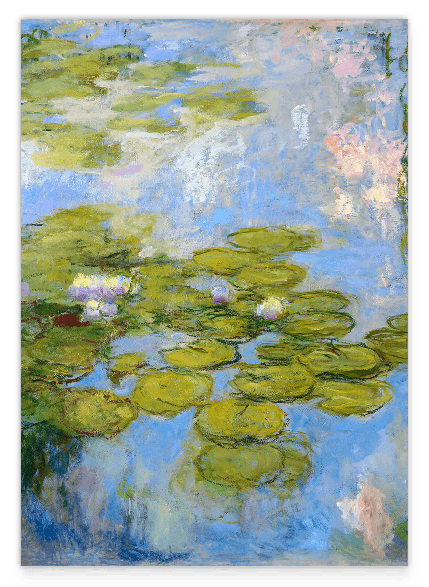 Claude Monet Seerosen-Teich mit grünen Blättern