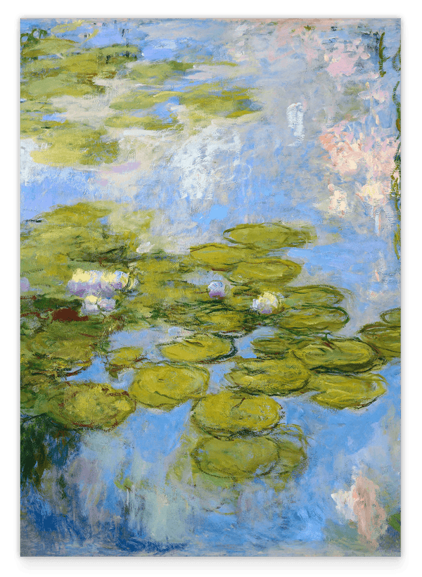 Claude Monet Seerosen-Teich mit grünen Blättern