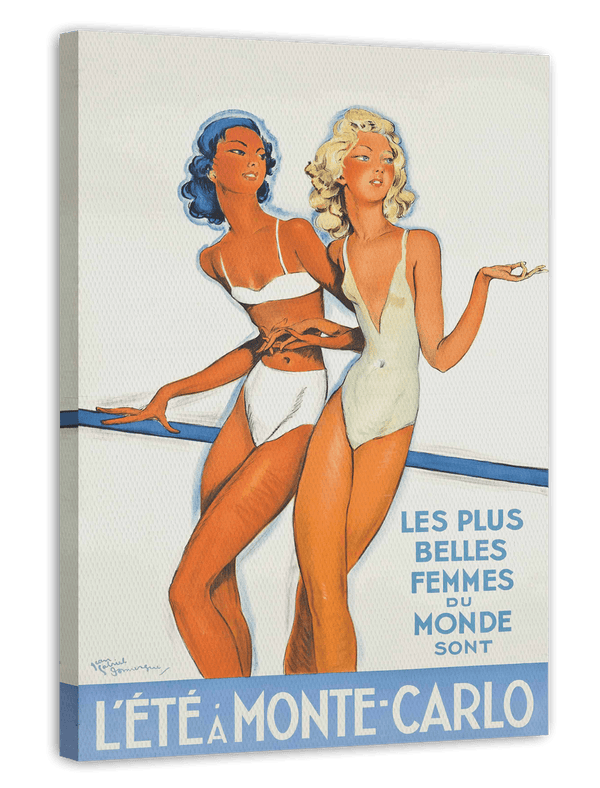 Pierre Fix-Masseau - Art Deco Werbeplakat - Frauen in Monte Carlo