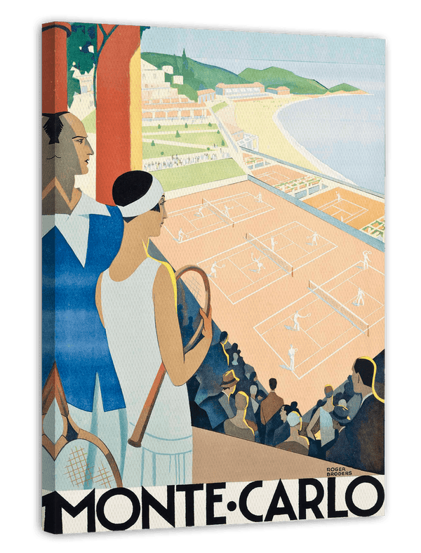 Pierre Fix-Masseau - Art Deco Werbeplakat - Tennisspiel in Monte Carlo