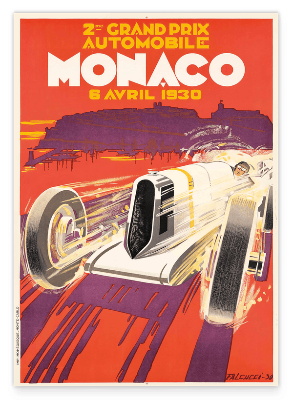 Pierre Fix-Masseau - Art Deco Werbeplakat - Grand Prix Monaco