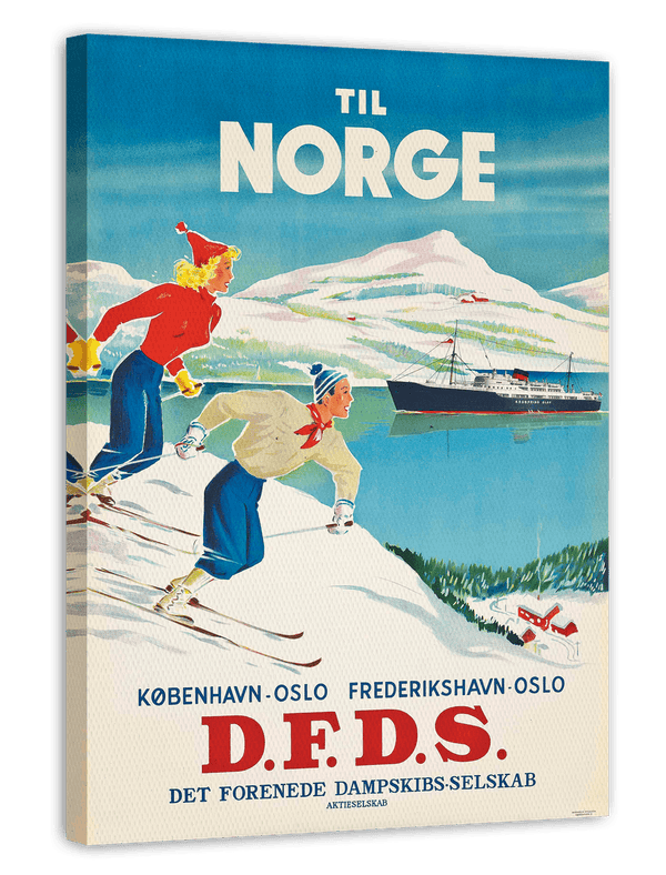 Pierre Fix-Masseau - Art Deco Werbeplakat - Wintersport in Skandinavien