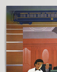After Hover: Pierre Fix-Masseau - Speisewagen im Orient-Express - Art Deco Werbeplakat