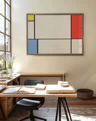 After Hover: Piet Mondrian - Geometrischer Kunstdruck im Querformat