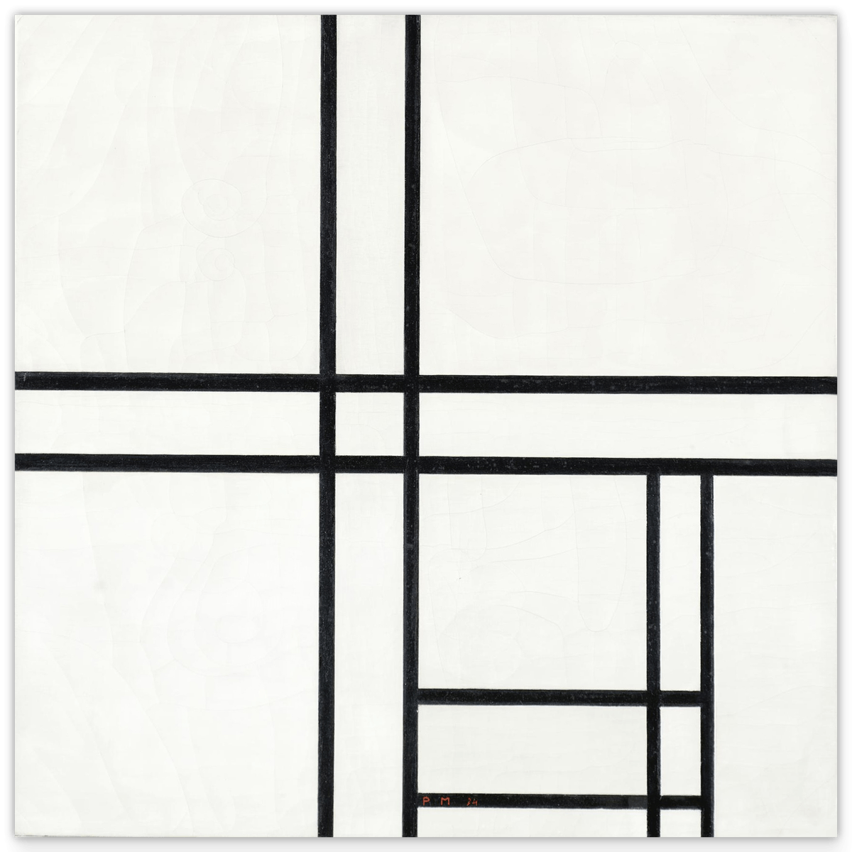 Piet Mondrian - Schwarz-Weiße Geometrie