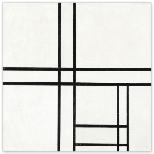 Piet Mondrian - Schwarz-Weiße Geometrie