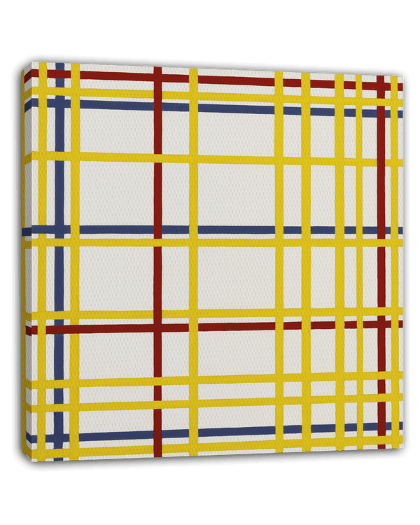 Piet Mondrian - Geometrische Komposition mit gelben Streifen