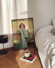 After Hover: Vittorio Matteo Corcos - Träume - Sitzende Frau in denkender Pose