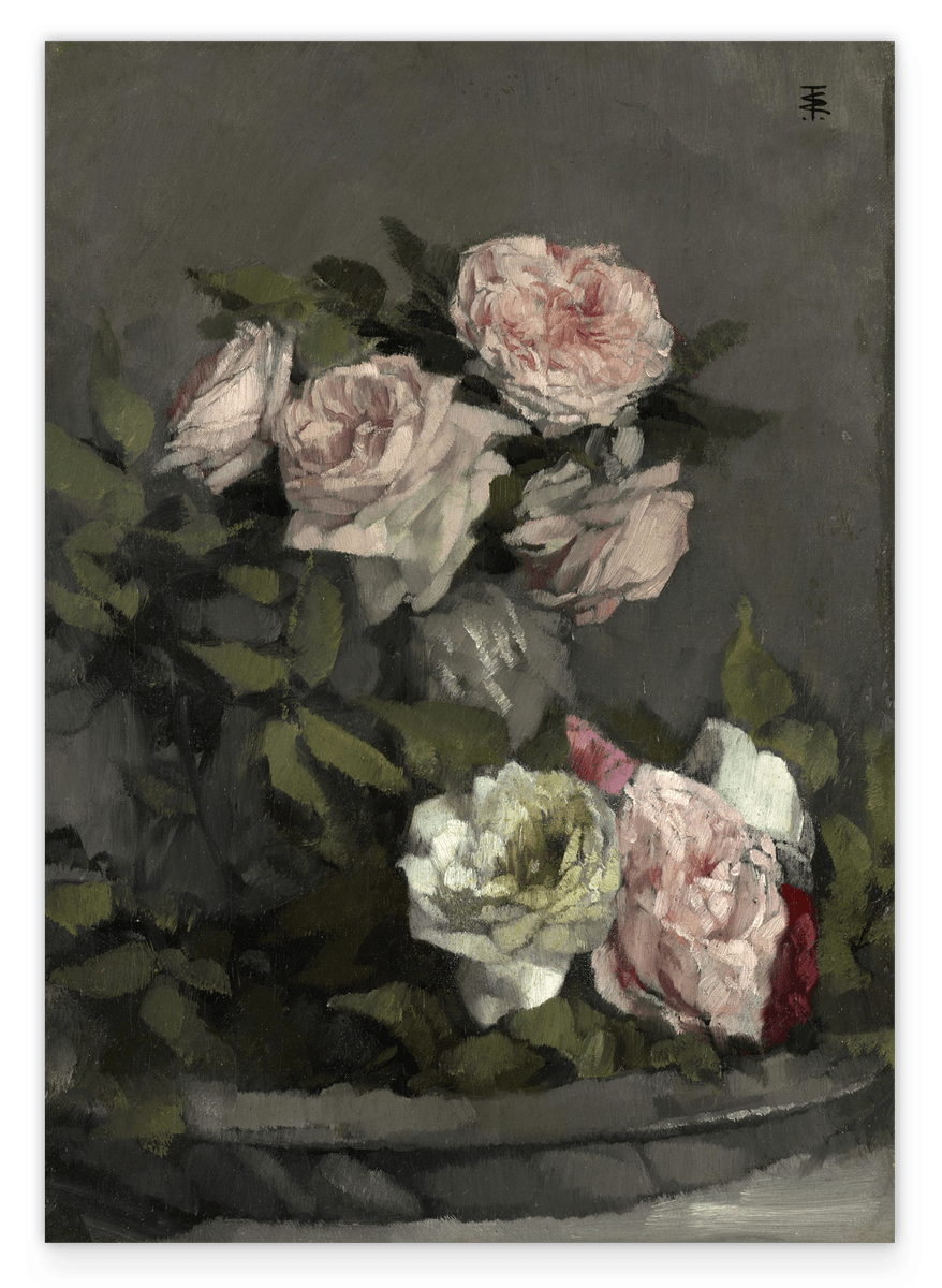 Wilhelm Trübner - Stillleben mit Rosen
