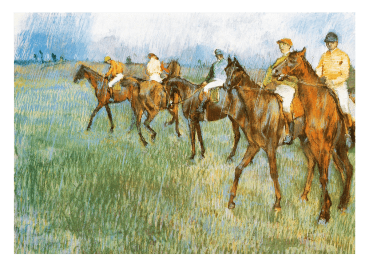 Edgar Degas - Jockeys im Regen
